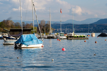 Obraz premium Bootshafen am See