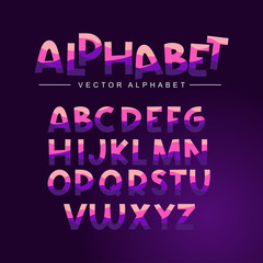 Purple alphabet set