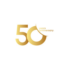 50 Years Anniversary Vector Template Design Illustration