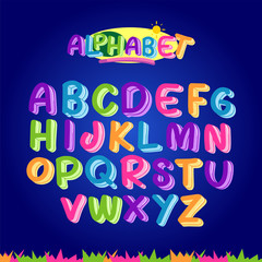 Colorful alphabet set