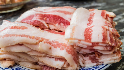 Sliced pancetta 