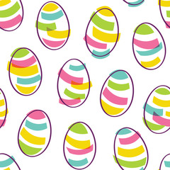 Seamless vector pattern with stylish easter eggs.