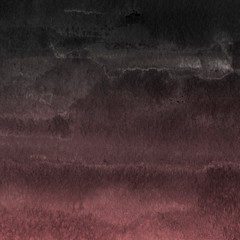Red ink and watercolor texture on white paper background. Paint leaks and ombre effects. Hand painted abstract image.