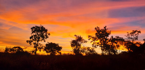 Sunset in the mountain