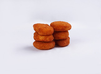 nuggets on white background