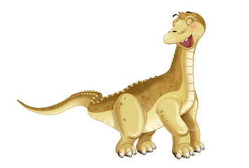 cartoon dinosaur diplodocus apatosaurus illustration for children