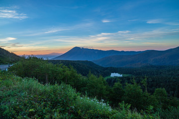 Fototapeta premium The early morning of summer Hachimantai