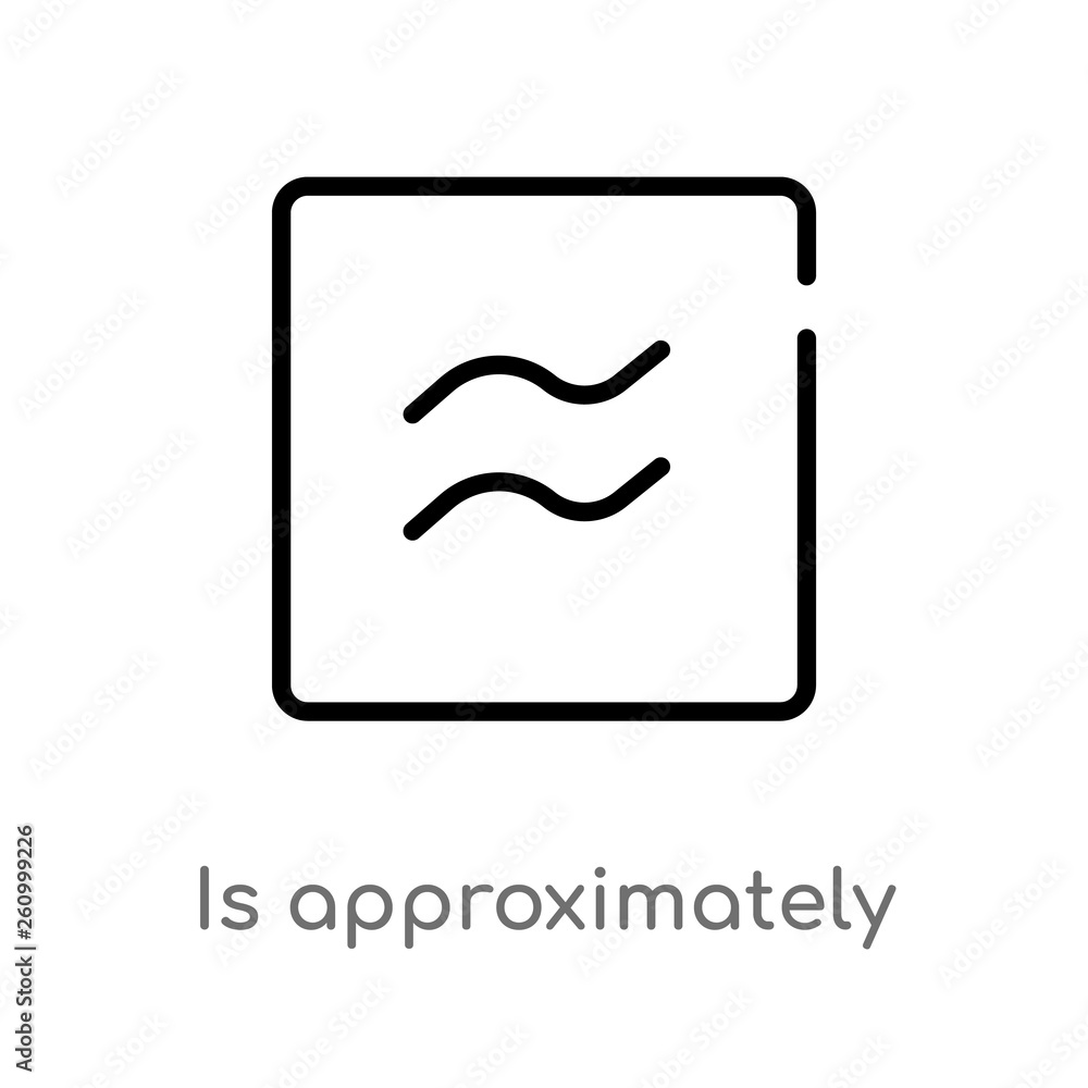 Poster outline is approximately equal to vector icon. isolated black simple line element illustration from 