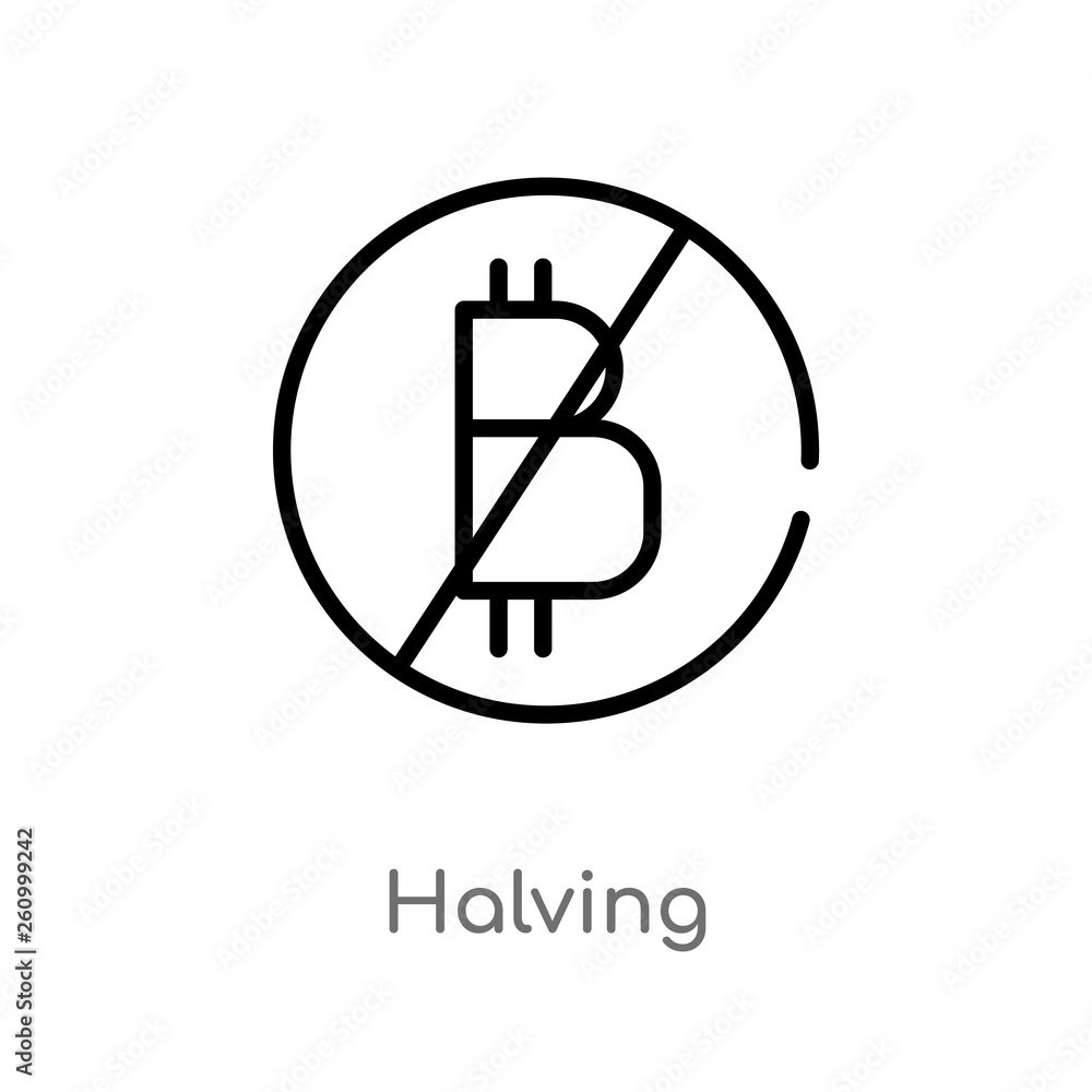 Poster outline halving vector icon. isolated black simple line element illustration from shapes and symbols