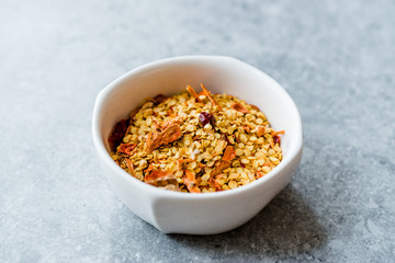 Red Hot Dried Chili Pepper Flakes and Seeds.