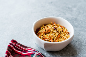 Red Hot Dried Chili Pepper Flakes and Seeds.