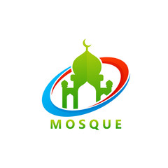 Mosque Logo Template Design Vector, Emblem, Design Concept, Creative Symbol, Icon