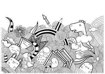 Vector doodle monsters hand drawn © Cornflowerz
