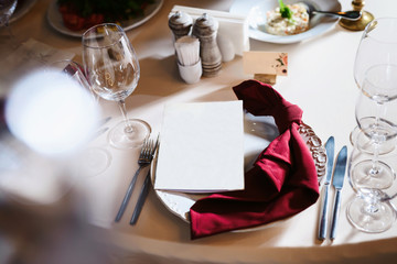 Autumn location, autumn decor, rocking chairs. Wedding party family love concept. Candles on the table. Beautiful wedding table decoration. Autumn wedding concept