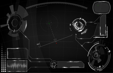 Sci-Fi Futuristic Glowing HUD Display. Vitrual Reality Technology Screen