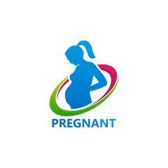 Pregnant Logo Template Design Vector, Emblem, Design Concept, Creative Symbol, Icon