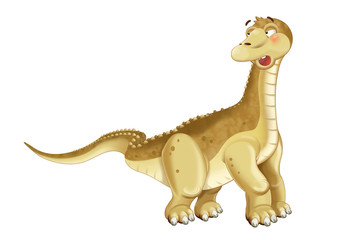 cartoon dinosaur diplodocus apatosaurus illustration for children
