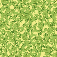 Spring camouflage of various shades of green and yellow colors