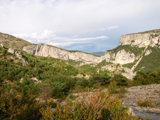 Fototapeta na wymiar pass road and surrounding mountains
