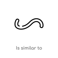 outline is similar to vector icon. isolated black simple line element illustration from signs concept. editable vector stroke is similar to icon on white background