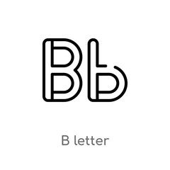 Fototapeta na wymiar outline b letter vector icon. isolated black simple line element illustration from signs concept. editable vector stroke b letter icon on white background
