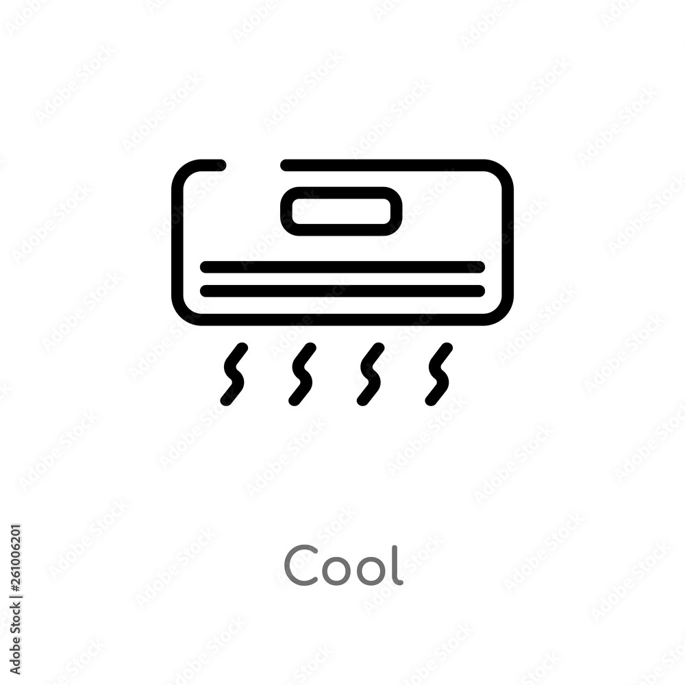 Poster outline cool vector icon. isolated black simple line element illustration from smart house concept. 