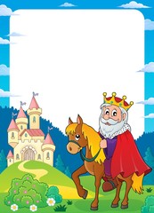 King on horse theme frame 2