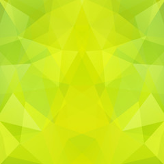 Obraz na płótnie Canvas Geometric pattern, polygon triangles vector background in green, yellow tones. Illustration pattern