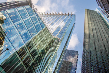 Fototapeta na wymiar London,city district,modern architecture of the financial district.