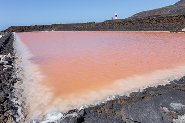 Naklejka premium Fuencaliente saltworks at La Palma, Canary islands, Spain