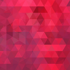 Abstract background consisting of red, pink, purple triangles. Geometric design for business presentations or web template banner flyer. Vector illustration
