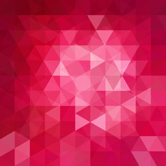 Obraz premium Abstract vector background with red, pink triangles. Geometric vector illustration. Creative design template.