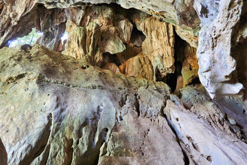 cave with rocks at Vang Vieng , Loas