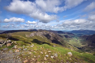 Sunlight on the ridge of Hindscarth