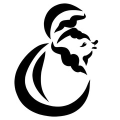 Cute newborn baby chick peeking out of an egg