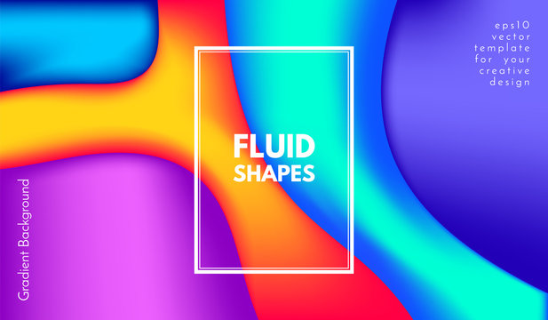 Abstract Wave Color Shapes with 3d Effect.