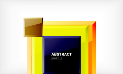 Geometric abstract background, modern square design
