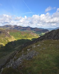 Obraz premium Sunlight on Scope End and Little Town