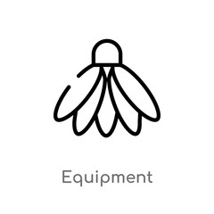 outline equipment vector icon. isolated black simple line element illustration from sports concept. editable vector stroke equipment icon on white background