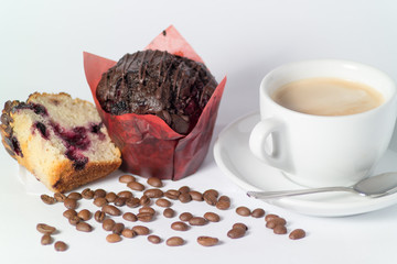cup of coffee and cake
