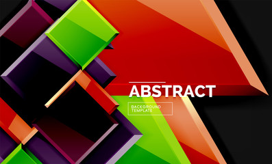 Fototapeta premium Squares and triangles geometrical background