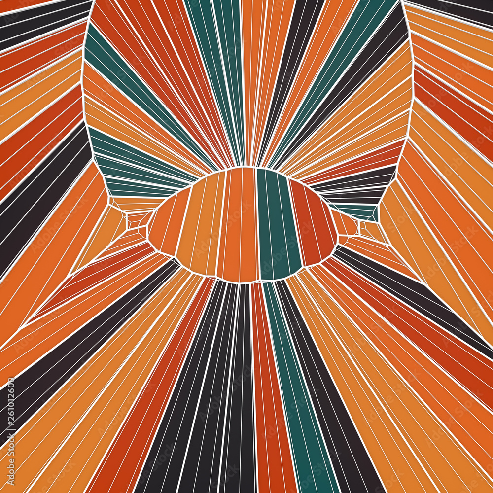 Aufkleber Abstract geometrical concept. Modern covers design with low poly tesselated pattern of multicolored shapes. 3d rendering