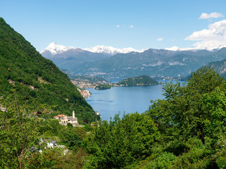 Obraz na płótnie Canvas View of Lake Como and Comacina Island
