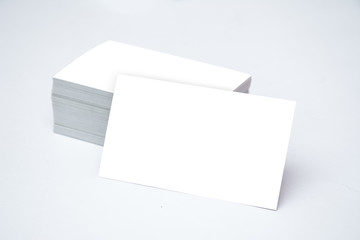 blank business card isolated on white background for mockup