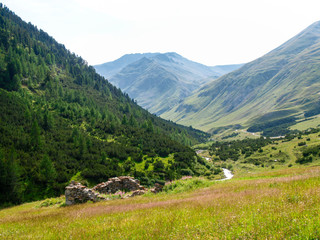 Fototapeta na wymiar Mountain landscape of Val Federia