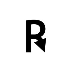 R letter vector logo