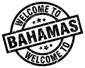 welcome to Bahamas black stamp