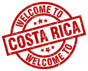 welcome to Costa Rica red stamp