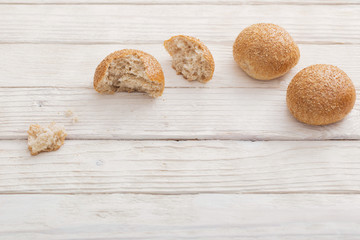 bread on  wooden background