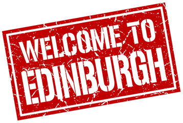 welcome to Edinburgh stamp